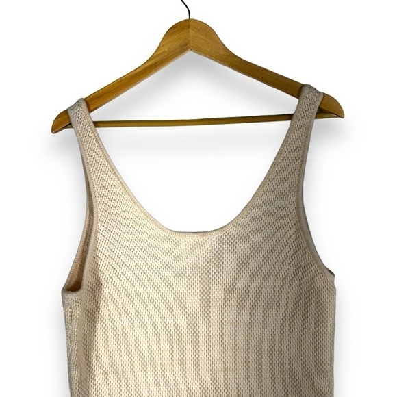 Future Collective x Alani Noelle Crochet Fringe Column Dress, Cream, Size 1X - Picture 12 of 14